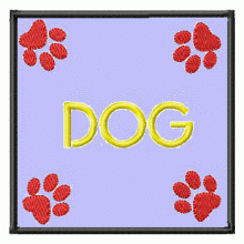 Abstract Dog Quilt Blocks 5 in. 