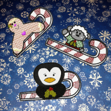 Candy Cane Critters Mylar