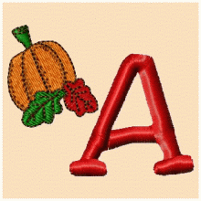 Fall Alphabet 2 Sizes
