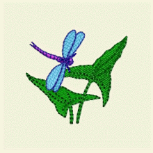 Flower And Dragonflies 4 Sizes
