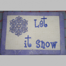 Let It Snow Snack Mat ITH