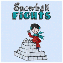 Snowball Fights 5x7 