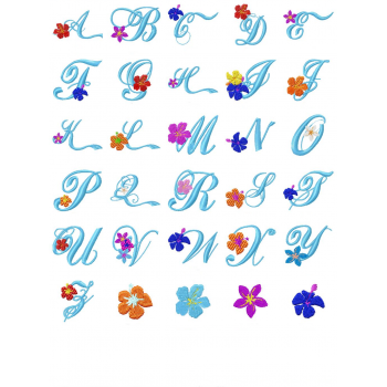 Island Flower Alphabet UC