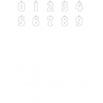 Alphabet 1 with Numbers ITH Shaker Tag