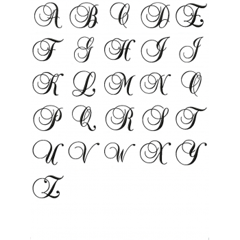 Brock Script 4x4 Alphabet 