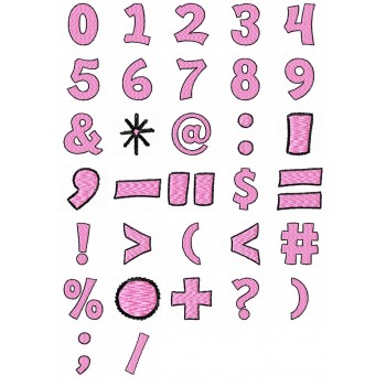 Bunny Alpha.-UC-LC-Numbers-Symbols