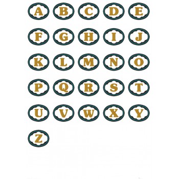 Embossed Monogram Alpha 3 Sizes