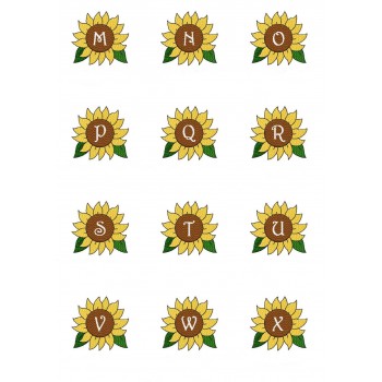 Summer Sunflower Alphabet