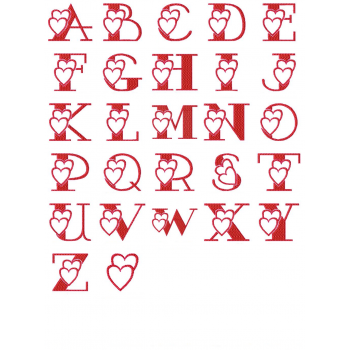 Two Heart Alphabet