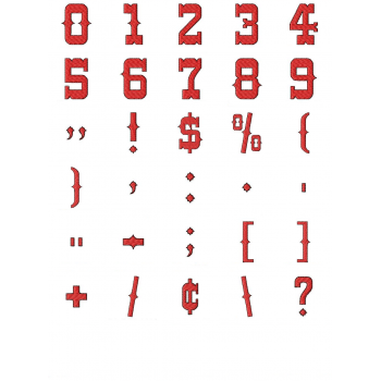 Western Plain UC-LC-Numbers & Symbols Alphabet