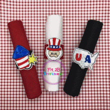 4th of July ITH Napkin Band Set 1