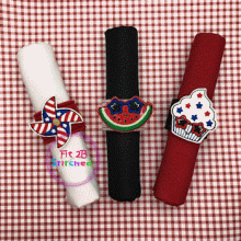 4th of July ITH Napkin Band Set 3