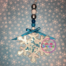Snowflake ITH Shaker Orn 4x4