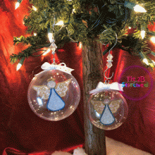 Angel 2 Floating FSL Christmas Ornament 2 Sizes