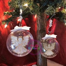 Angel 3 Floating FSL Christmas Ornament 2 Sizes
