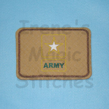 Army ITH Mug Rug-5x7