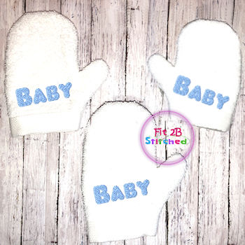 Baby Boy Boyish Bath Mitt ITH 5x7