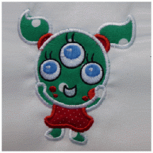 Baby Girly Monsters Applique 4x4