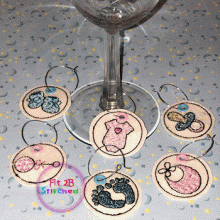 Baby ITH Wine Glass Charm Set