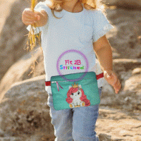 Baby Unicorn ITH Lined Zipper Waist Pouch 5x7