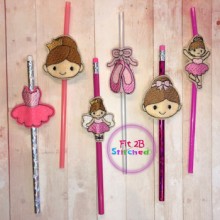 Ballerina ITH Pencil-Straw Buddy Set 1