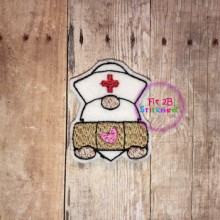 Band Aid Nurse Gnome Feltie ITH