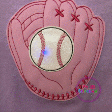 Baseball n Glove Flasher Appl. 2 Sizes