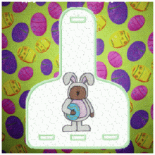 Bearly a Easter Bunny Towel Topper 5x7