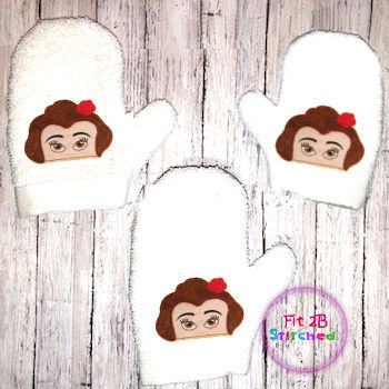 Beauty Princess Bath Mitt ITH 5x7