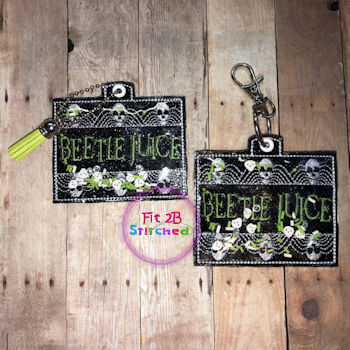 Beetlejuice Sign ITH Shaker Tag 2 Sizes