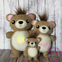Benji Bear ITH Stuffie 3 Sizes