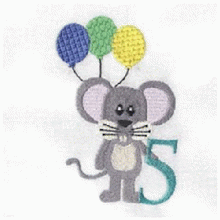 Birthday Mouse Boy 4x4
