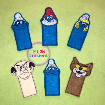 Blue Friends ITH Finger Puppet Set 1