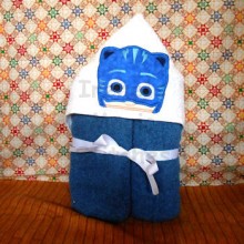 Blue Masked Night Hero Towel Hoodie