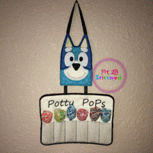 Blue Potty Pops ITH Wall Hanger
