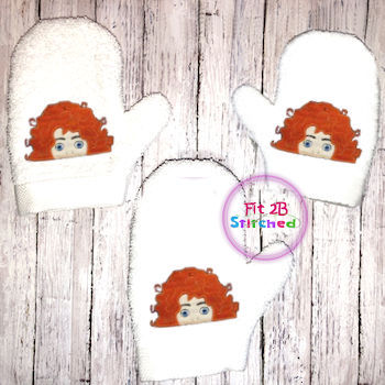 Brave Princess Bath Mitt ITH 5x7