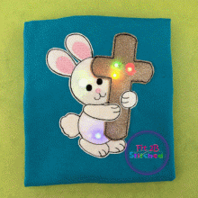 Bunny N Cross Flasher Appl. 2 Sizes