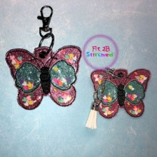 Butterfly ITH Shaker Tag 2 Sizes