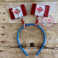 Canadian Flag ITH Flasher Headband Antenna