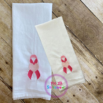 Cancer Ribbon With Heart 2 Sizes