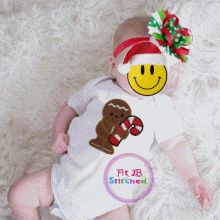 Candy Cane Gingerbread Appl 2 Sizes