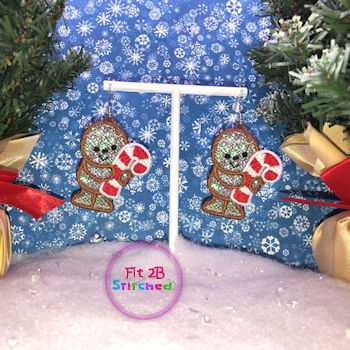 Candy Cane Gingerbread FSL Earring Set