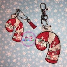 Candy Cane ITH Shaker Tag 2 Sizes