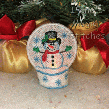 Christmas FSL Snowman Tea Light Org-Wrap 4x4