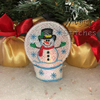 Christmas FSL Snowman Tea Light Org-Wrap 4x4