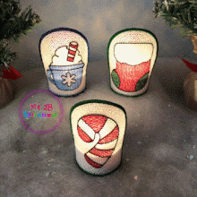 Christmas FSL Tea Light Wrap Set 4