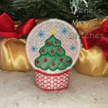 Christmas FSL Tree Tea Light Orn-Wrap 4x4