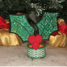 Christmas Holly FSL Tea Light Orn Wrap 4x4