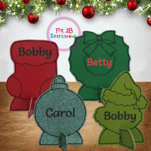 Christmas ITH Table Name Tag Set 3