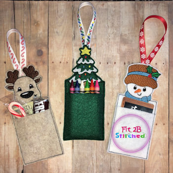 Christmas ITH Treat Pocket Set 4